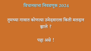 तुमच्या गावात कोणत्या उमेदवारला किती मतदान झाले पहा असे !